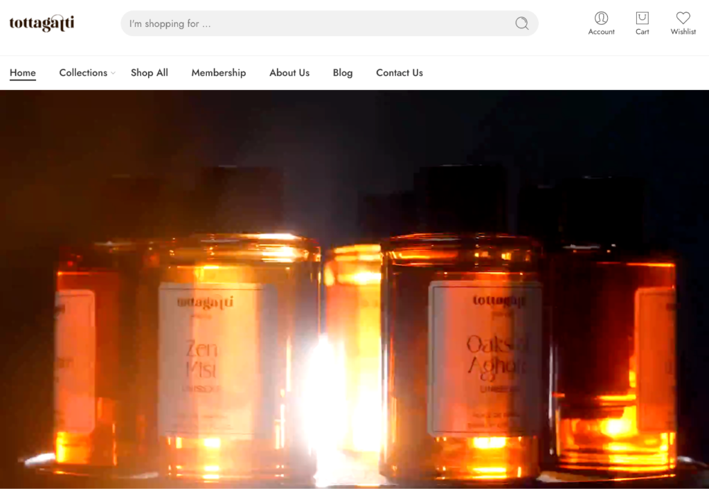 Tottagatti website homepage