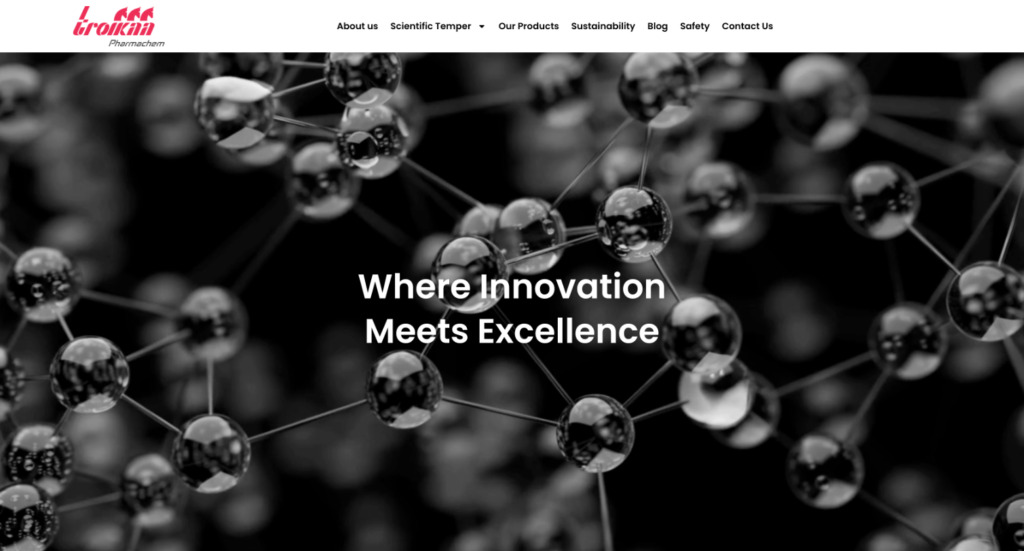 Troikaa Pharmachem website homepage